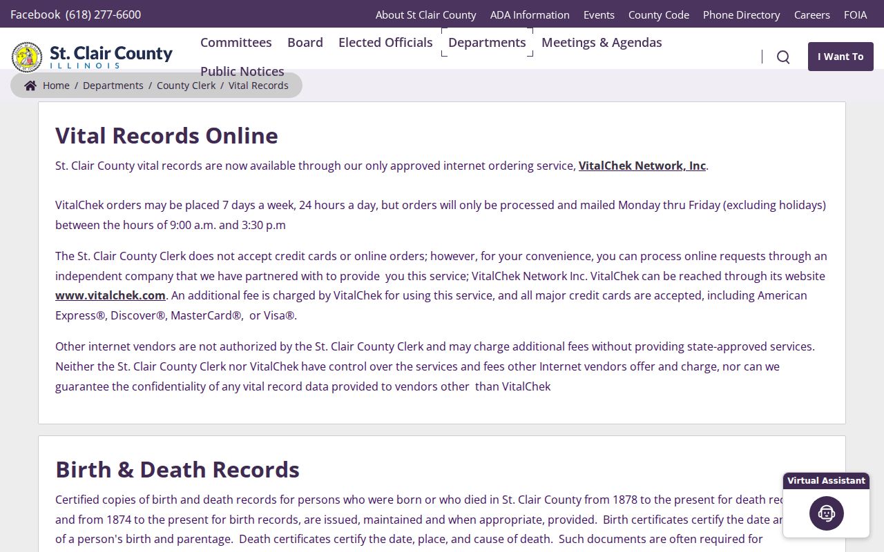 O'Fallon residents directory county vital records office