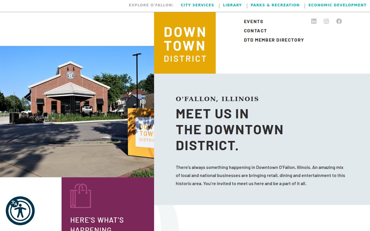 Downtown O'Fallon context in the primary 62269 postal area